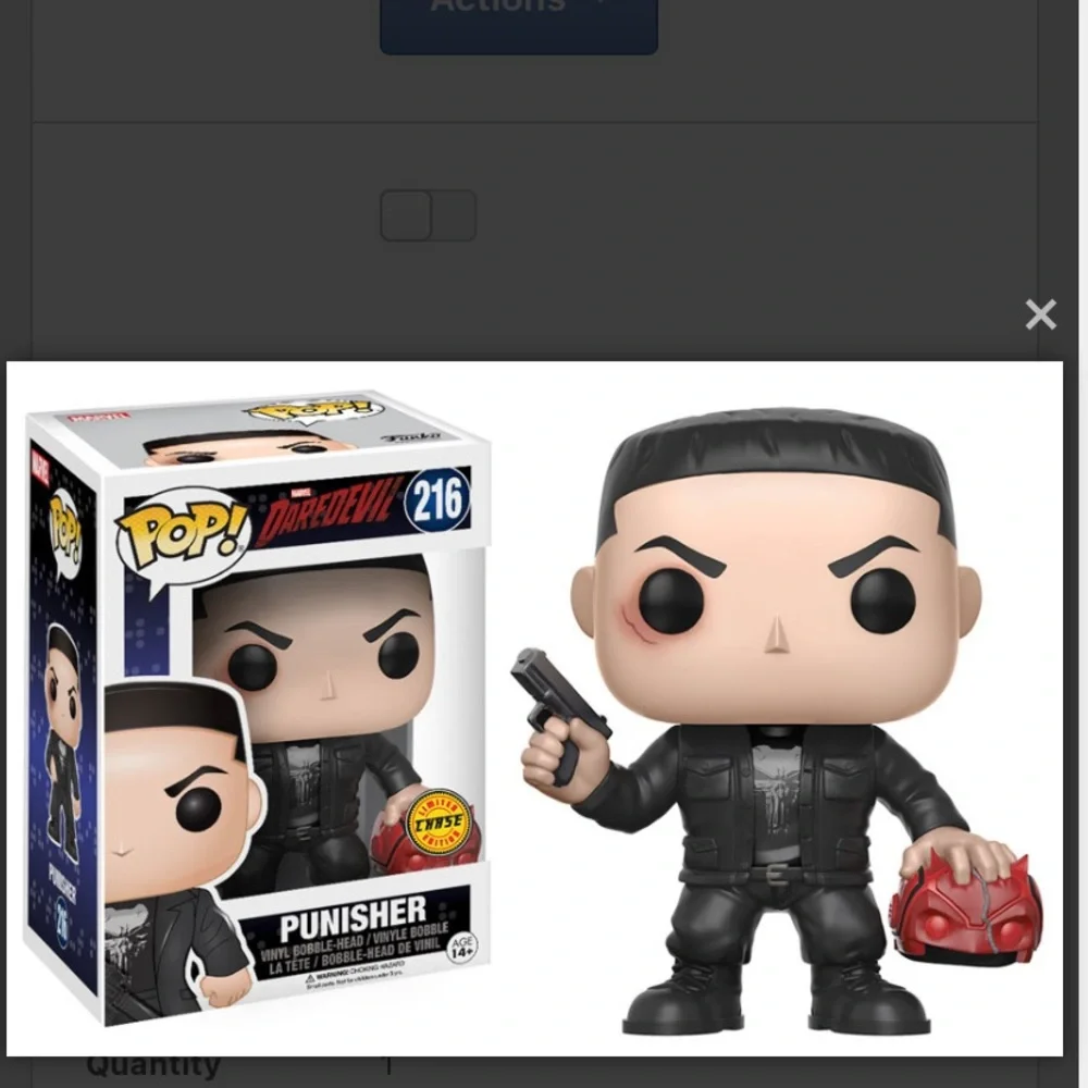 Funko Pop Punisher Chase #216 Marvel Daredevil Bobble Head - Picture 2 of 10